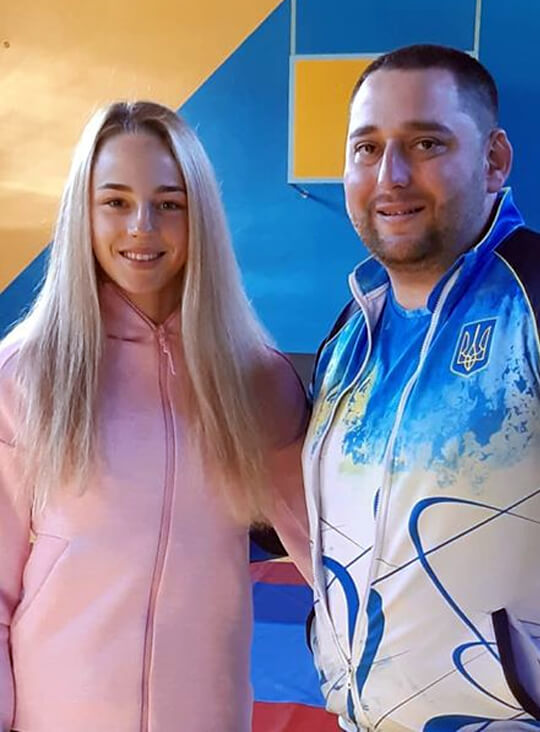 Президент Федерації дзюдо Івано-Франківська Дмитро Руденко з гордістю України та легендою світового дзюдо Дашою Білодід